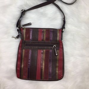 Fossil Patchwork Leather Purse Bag Crossbody